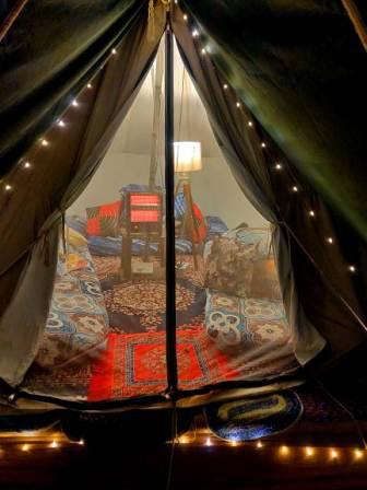 Luxury warm cozy Tents at Camp Oak View