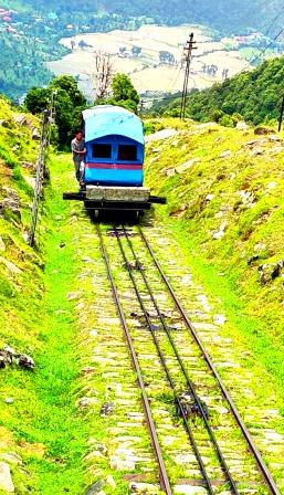 Haulage trolley track -- Jogindernagar to Winch Camp to Barot valley