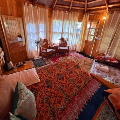 Wooden Cottage Interior in Bir Billing