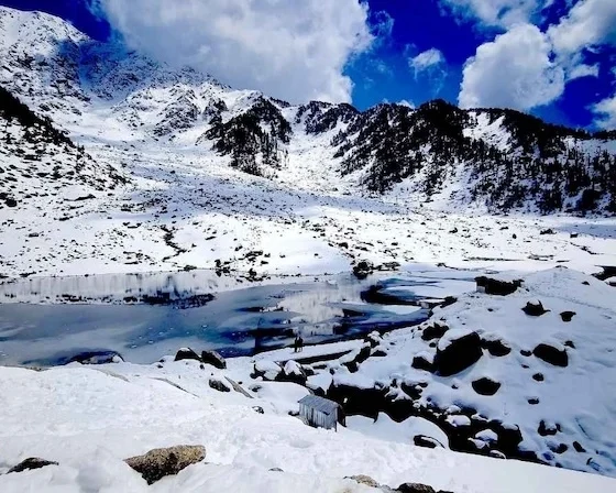 Kareri Lake trek in Snow with expert Team