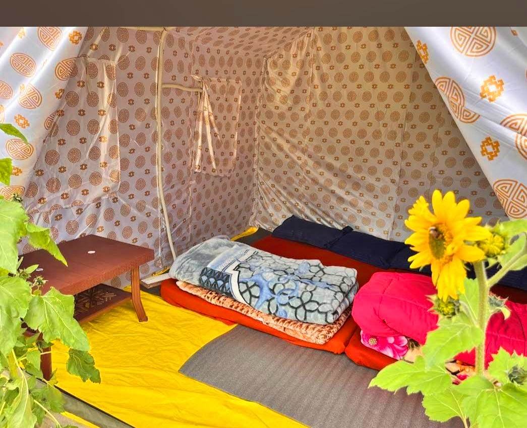 Washroom in Tents at Rajgundha Village